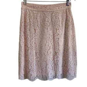 The Limited Light Pink Lace Knee Length Skirt Size 2